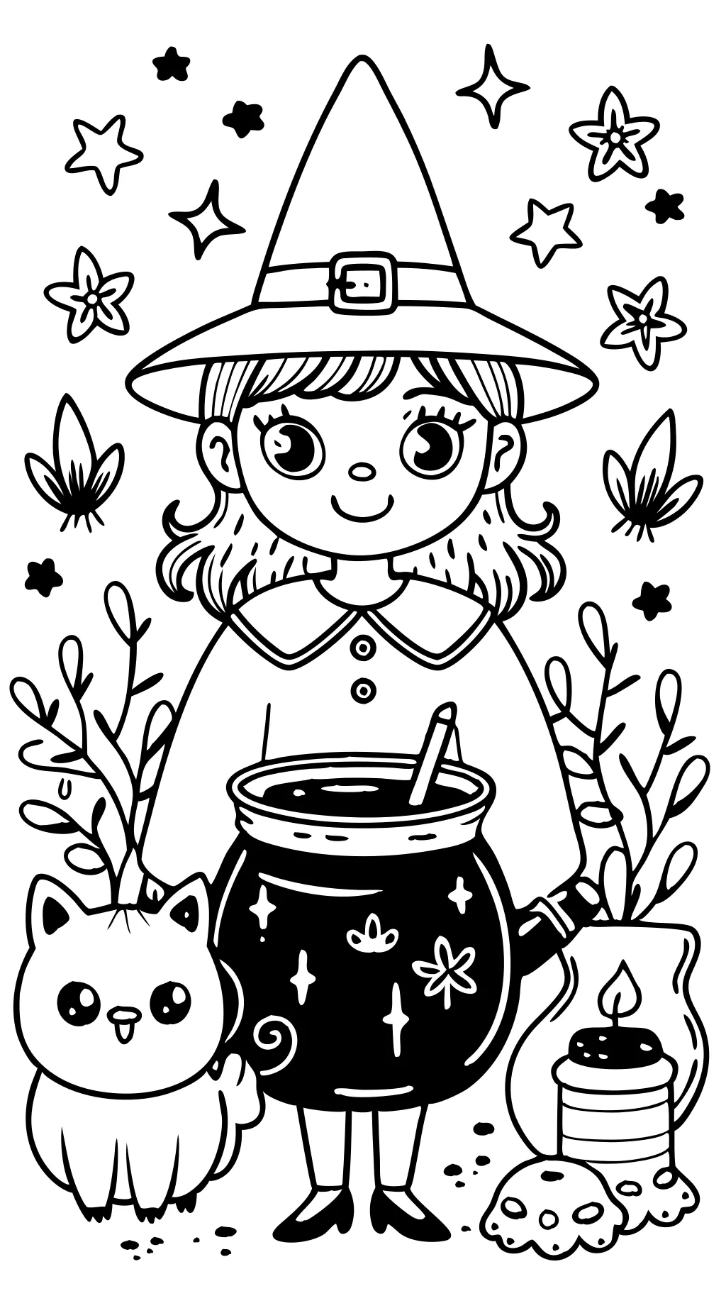 witch printable coloring pages